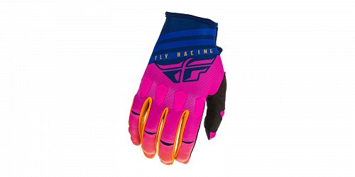 rukavice KINETIC K220 2020, FLY RACING - USA (midnight/modrá/oranžová)